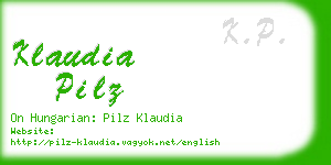 klaudia pilz business card